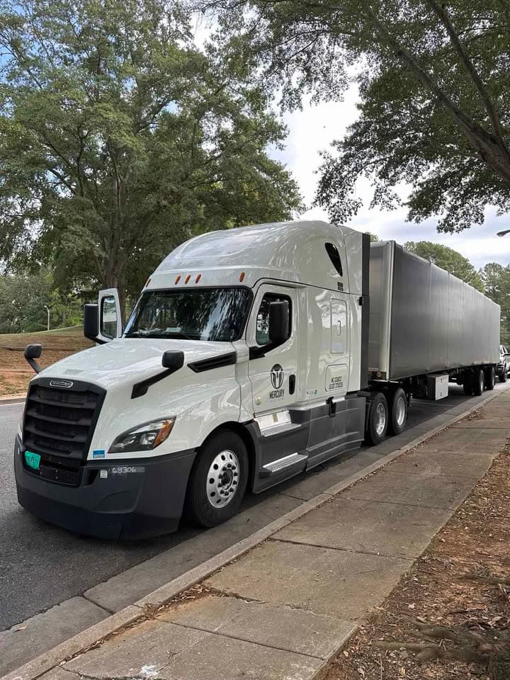 Mercury Freight truck with secured load