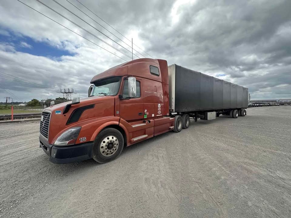 Stepdeck load ready for delivery